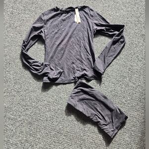 SKIMS Long Sleeve Shirt And Bra Set